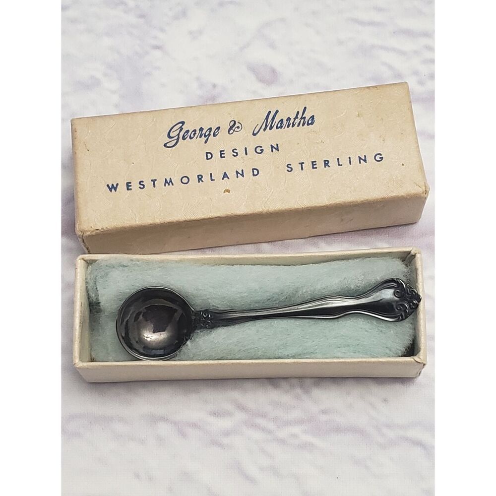 Vintage GEORGE & MARTHA WESTMORLAND Signed Sterling Silver Spoon Brooch Boxed
